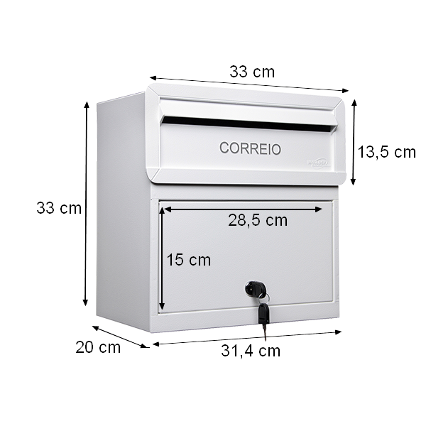 Caixa de Correio Italy Udine 100% Alumínio