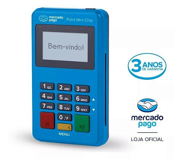 Maquininha Point Mini Chip - A Máquininha De Cartão Do Mercado Pago - Nova  Azul Utilidades