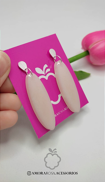 Brinco Gota Branco Perolado