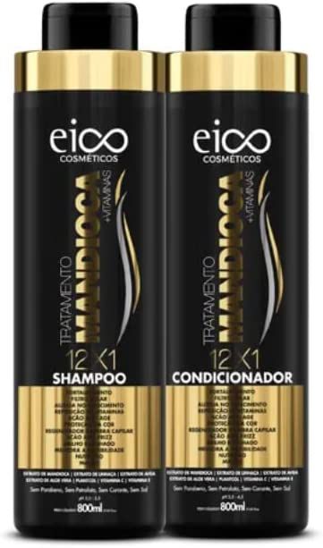 KIT SHAMPOO+COND EICO MANDIOCA 800ML