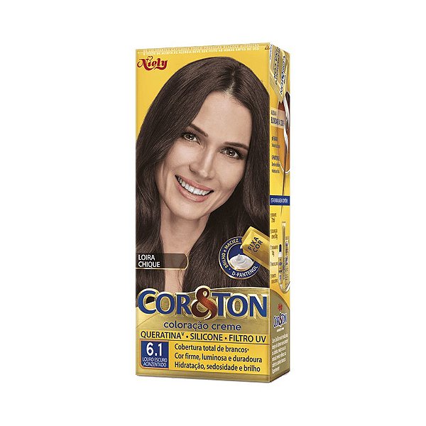 Coloração Cor e Ton 6.1 Louro Esc Acinzentado