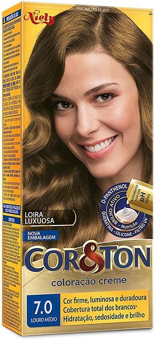 Coloração Cor e Ton 7.0 Louro Medio