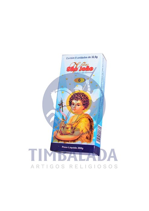 Cartucho de Velas São João nº6 - 8 unidades