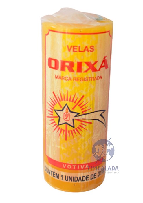 Vela 7 dias grossa Orixá 316g - Amarelo