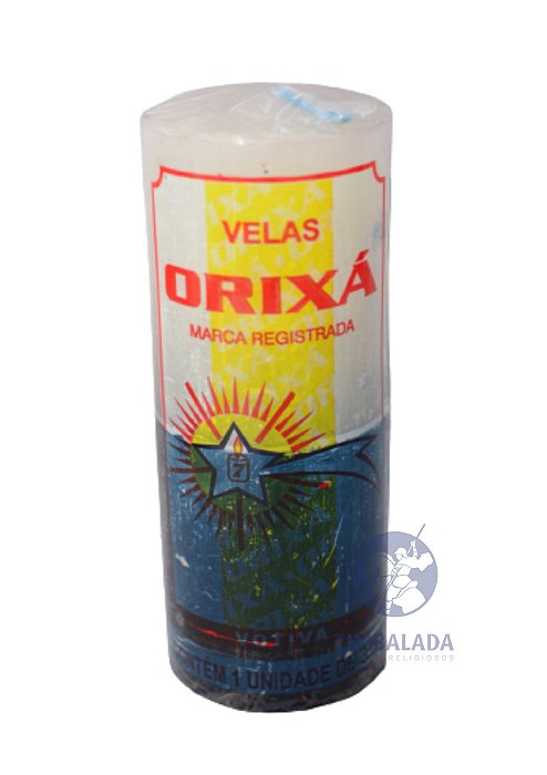 Vela 7 dias grossa Orixá 316g - Branco e preto