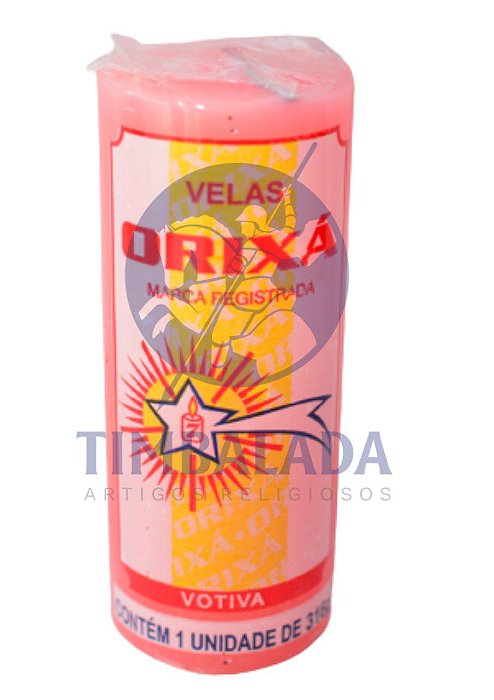 Vela 7 dias grossa Orixá 316g - Rosa