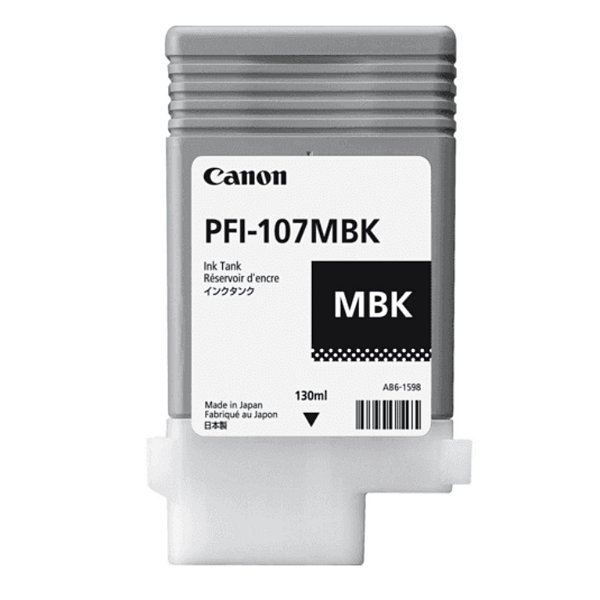 PFI107MBK - Preto Mate 130ml - Original (PFI107) - Canon