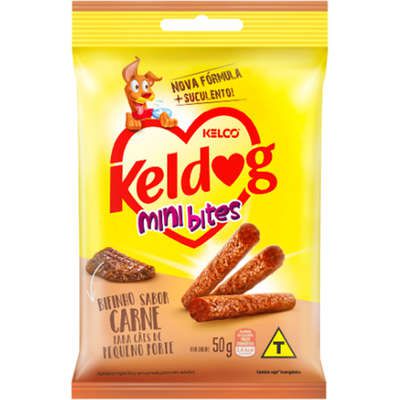 Bifinho Kelco Keldog Mini Bites Sabor Carne Para Cães de Pequeno Porte 50 gr