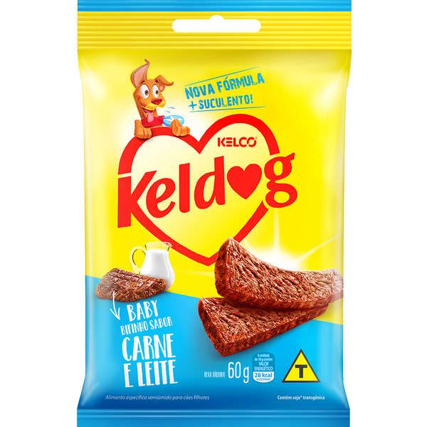Bifinho Kelco Keldog Baby Sabor Carne e Leite 60 gr
