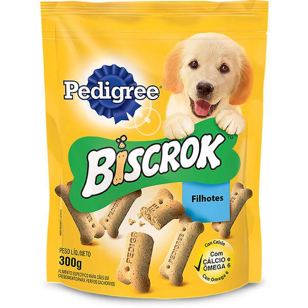 Biscoito Pedigree Biscrok Júnior para Filhotes - 300 gr