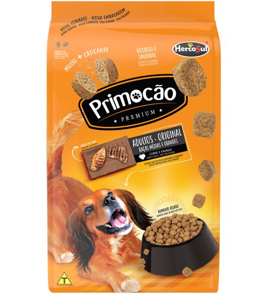 Ração Hercosul Primocão Original Adulto Todas as raças