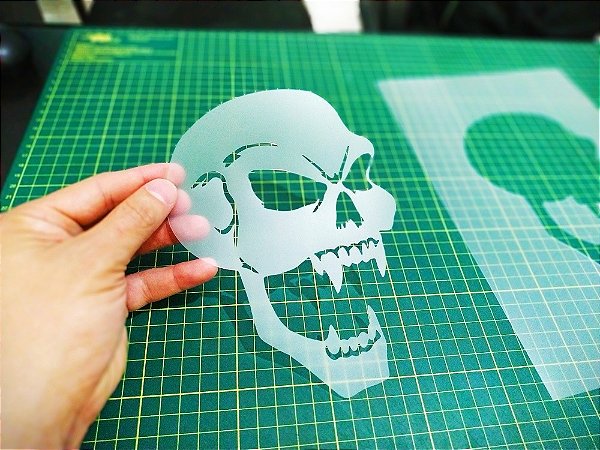 Stencil Caveira para Aerografia 2R26