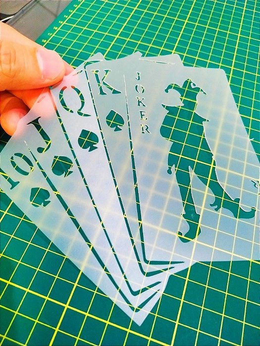 Stencil Carta de Baralho Coringa