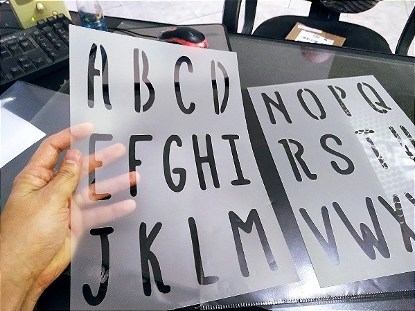 Stencil Letras Cursivas / Alfabeto Cursivo