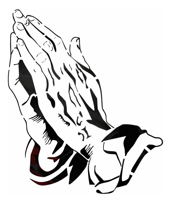 Stencil Mãos em Oração