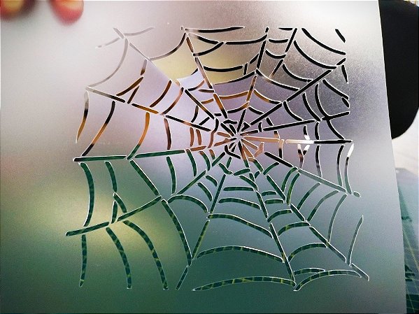 Stencil Teia de Aranha para Pinturas