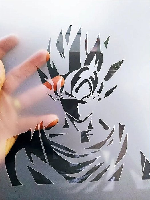 Stencil Goku para Pinturas e Aerografias