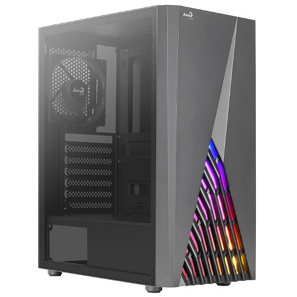 Gabinete Aerocool Delta Preto RGB Lateral Vidro - 12112