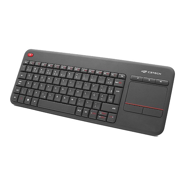 Teclado Wireless com TouchPad C3Tech K-WT200BK - 12299