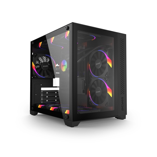 GABINETE PCYES FORCEFIELD VULKAN BLACK VIDRO MATX - 12875
