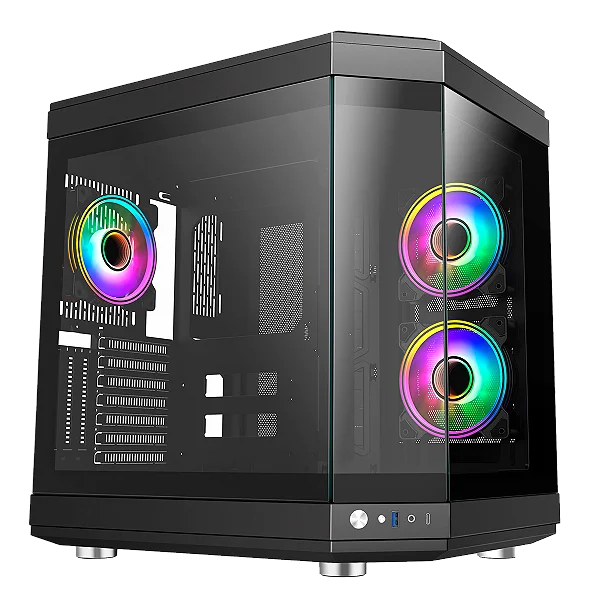 GABINETE GAMER LIKETEC UNREAL DARK CUBE ATX - 12882