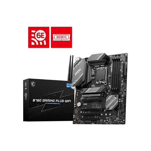 Placa MAE MSI B760 Gaming Plus Wifi - Intel 1700 - DDR5 - ATX - M.2 - Hdmi/displayport