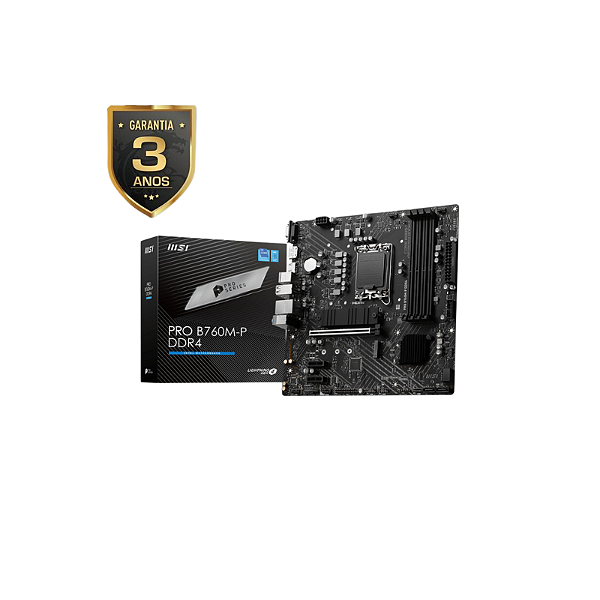 Placa MAE MSI PRO B760M-P - Intel 1700 - DDR4 - Matx - M.2 - Vga/hdmi/displayport