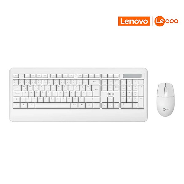 KIT TECLADO E MOUSE LECCO WIRELESS BRANCO KW202 - 13156