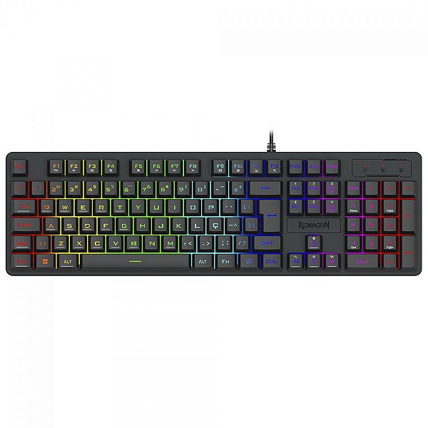 TECLADO MEMBRANA GAMER REDRAGON NETHERBANE RGB K521-R - 13261
