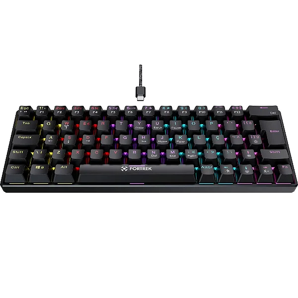 TECLADO MECANICO GAMER FORTREK GRAVITY 65 USB SWITCH RED ABNT2 - 13316