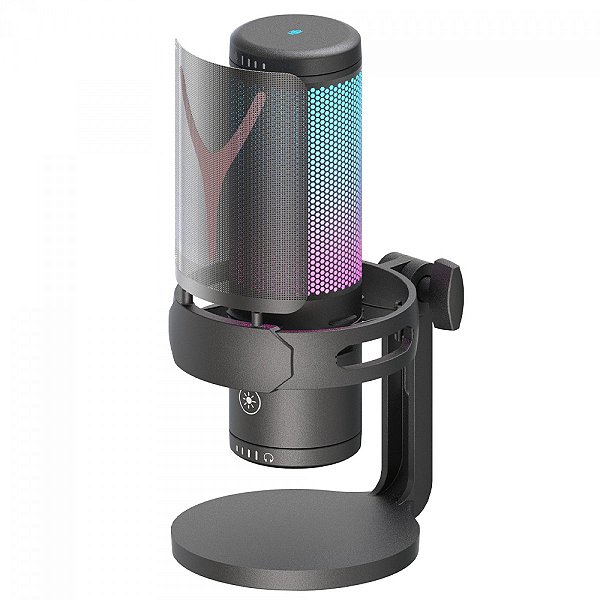 MICROFONE GAMER REDRAGON FENRIS RGB GM301 CONDENSADOR SHOCK MOUNT - 13373