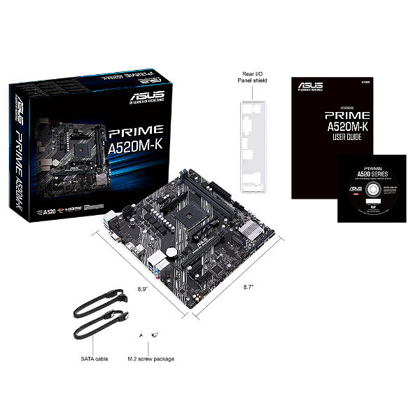 PLACA MAE ASUS PRIME A520M-K AM4 DDR4 MATX VGA/HDMI - 13828