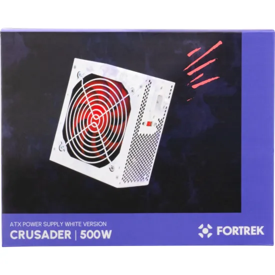 FONTE FORTREK 500W CRUSADER ATX BRANCA - 13837