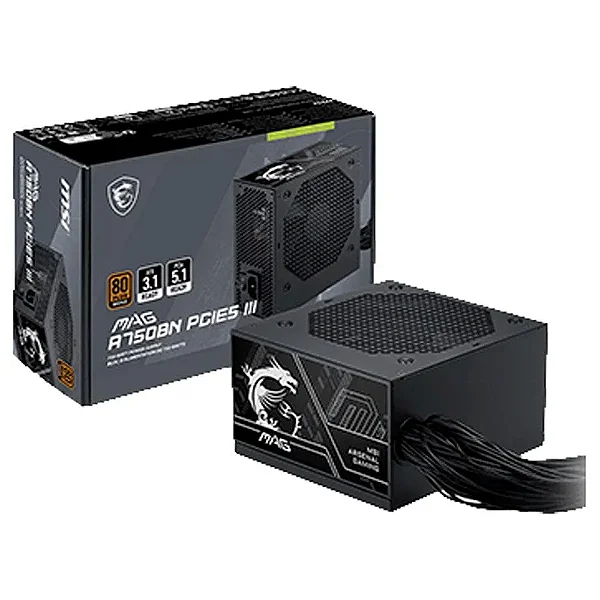 FONTE MSI 750W MAG 80 PLUS BRONZE A750BN - 13874
