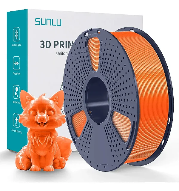 Filamento Sunlu Petg Laranja Vibrante 1.75mm 1kg Sunny Orange