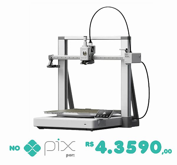 Impressora 3D Bambu Lab A2L, Módulo de Corte e Sensores Inteligentes, Wi-Fi 127V