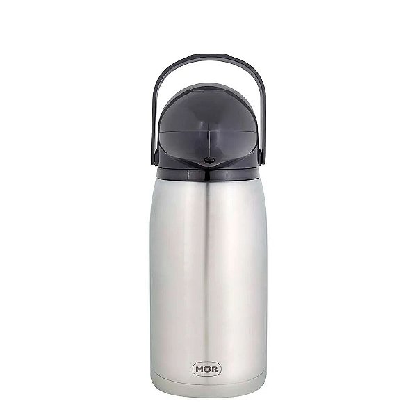 Garrafa Térmica de Pressão Nobile Total Inox 2 L Quente e frio longo período de conservação.