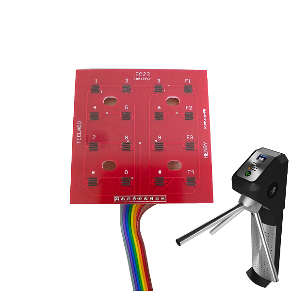 Placa Do Teclado Da Catraca Henry 8x