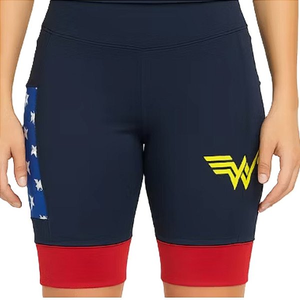 Bermuda, short com bolsos nas laterais mulher maravilha