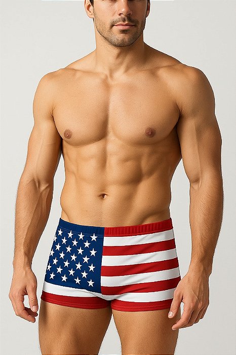 SUNGA COM A BANDEIRA DOS ESTADOS UNIDOS