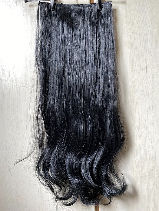 Aplique de tic tac - Preto 1b Ondulado 110 gramas - 60cm