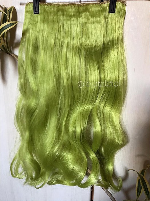Aplique tic tac verde pistache com cachos 60cm