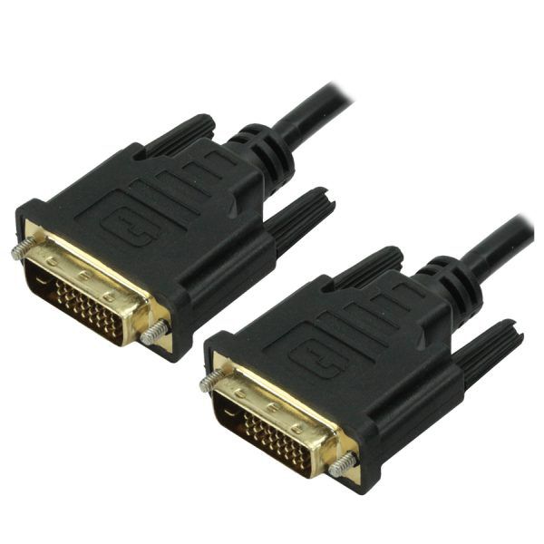 Cabo DVI 24+1 + DVI 24+1 Chip Sce Preto 2 Metros