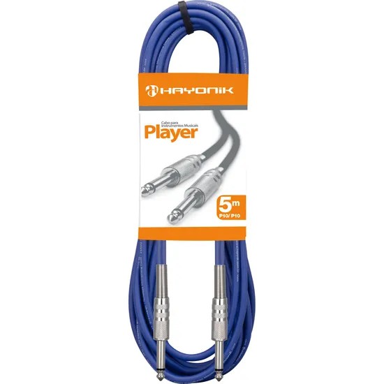 Cabo para Instrumentos HAYONIK P10 X P10 5m PLAYER Azul