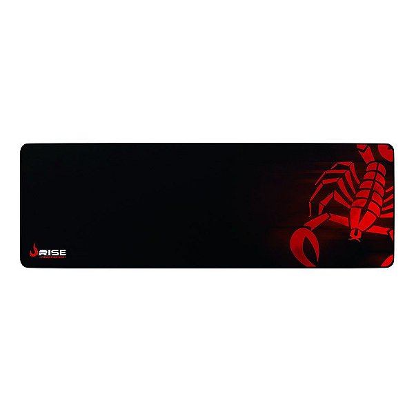 Mousepad Rise Gaming Scorpion Red Extended Borda Costurada RG-MP-06-SR