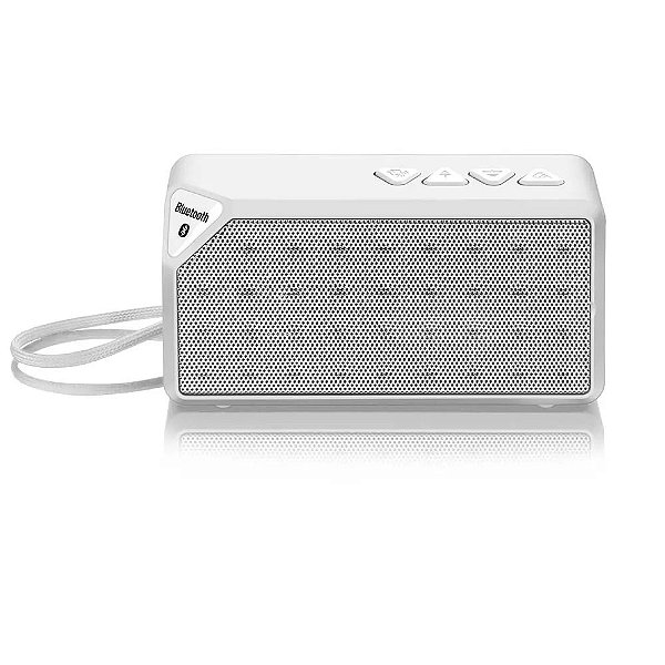 Caixa de Som Bluetooth Multilaser 8W RMS Hands Free Micro SD Aux Branco - SP176