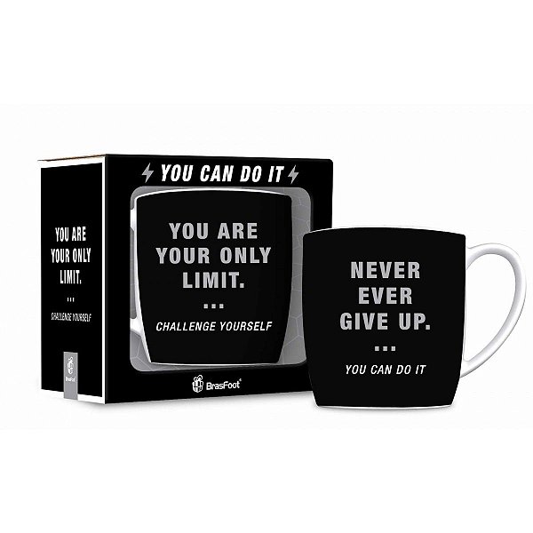 Caneca Porcelana Urban 360ml Brasfoot - You are Your Limit