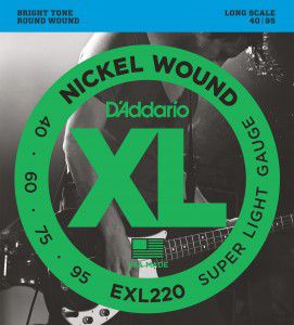 Encordoamento Baixo D'Addario EXL220-4 .040-.095