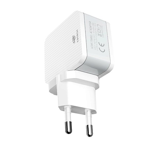 Carregador Universal C3Tech UC-215WH 2 Usb 12W 2.4A