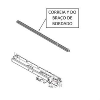 Correia Do Braço De Bordado Y (Pantografo) Orignal Brother NQ1400, BP1430, BP1530L